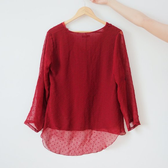 Lace and Mesh Blouse - Picture 4 of 4